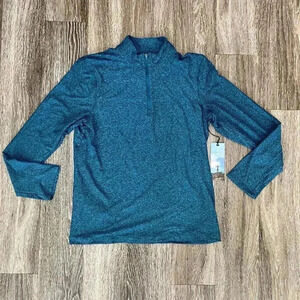 Mens NWT Kyodan Blue Quarter Zip Pullover - M